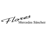 Stilisiertes Textlogo mit Flores in Schreibschrift und Mercedes Sánchez in einer kleineren, fetten Serifenschrift darunter und rechts.